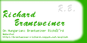 richard brantweiner business card